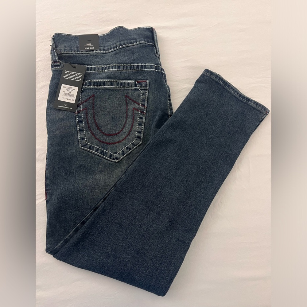 New  True Religion Rocco Relaxed Skinny W38xL32